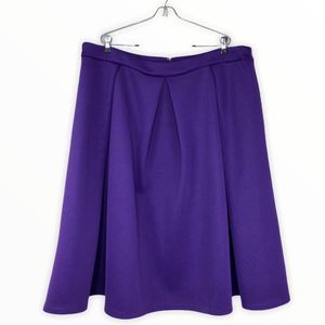 Eloquii Pleated Perforated Scuba Knit Midi Skirt size Women’s 24 Plus Size